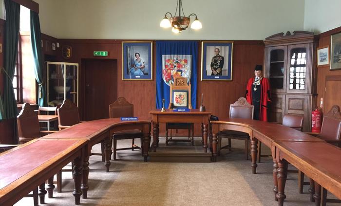 The Council Chamber is the home of Pembroke Town Council which meets here each month.